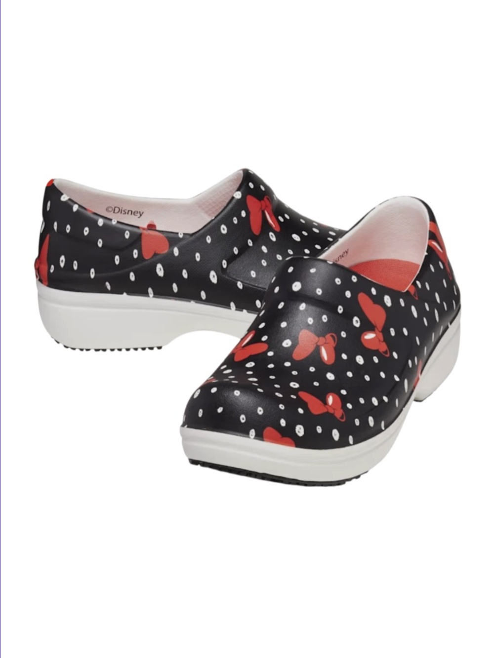 New Crocs Mickey Minnie Womens Neria Clog Slip Resistant Work Shoes Disney Sz 10